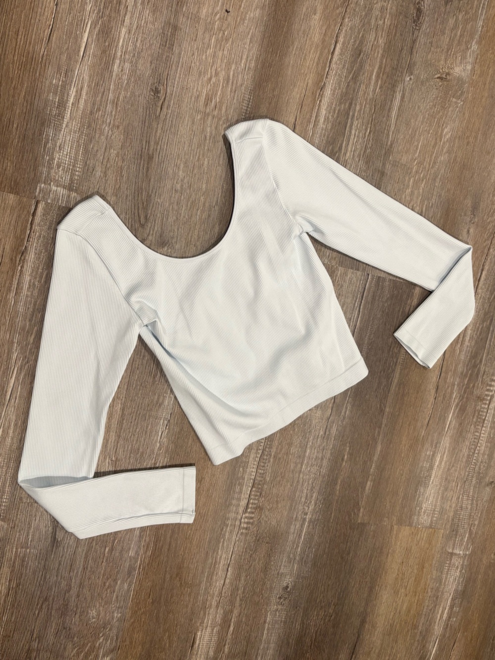 Wild Fable White Fitted Long Sleeve Top